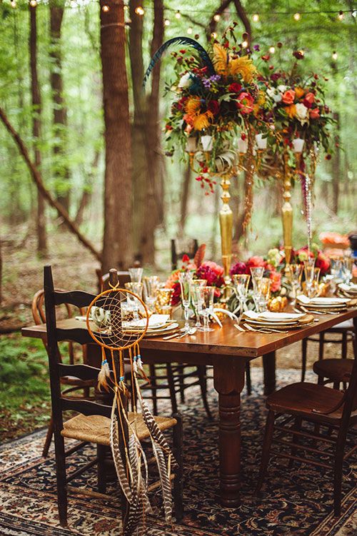 boho rustic bohemian wedding theme
