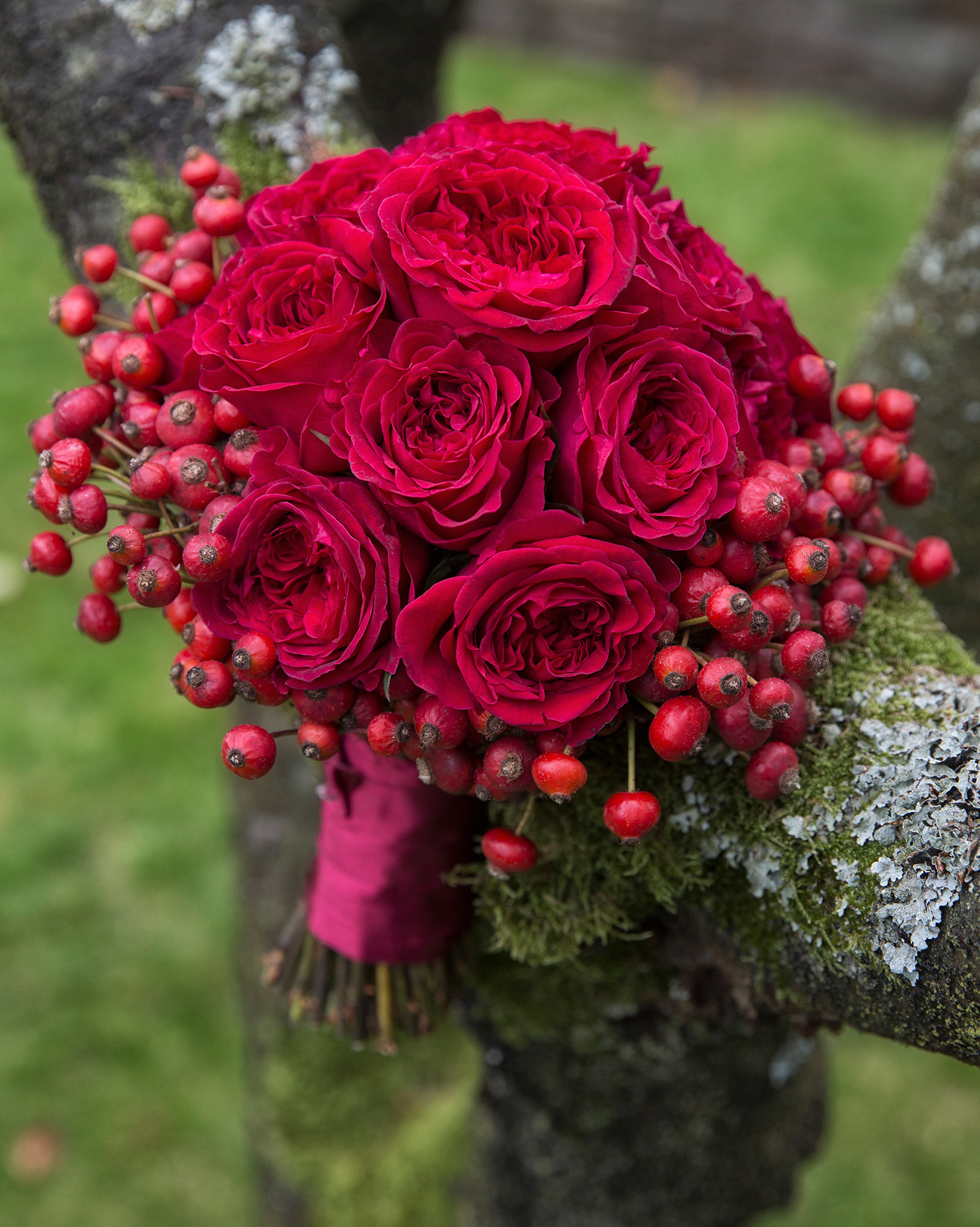 Wonderful bouquet with David Austin Tess Roses. 