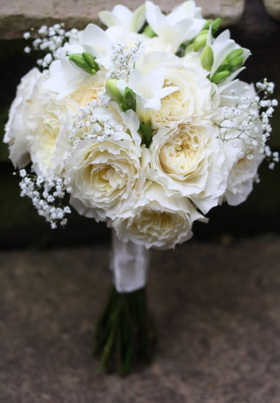 White Garden Rose Bouquet 30 bouquets with david austin patience roses White Garden Rose Bouquet 30 bouquets with david austin patience roses